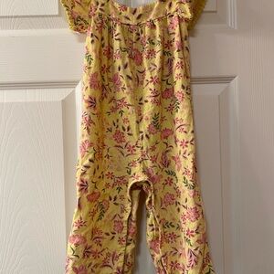 Old Navy Yellow Floral Kids Jumpsuit